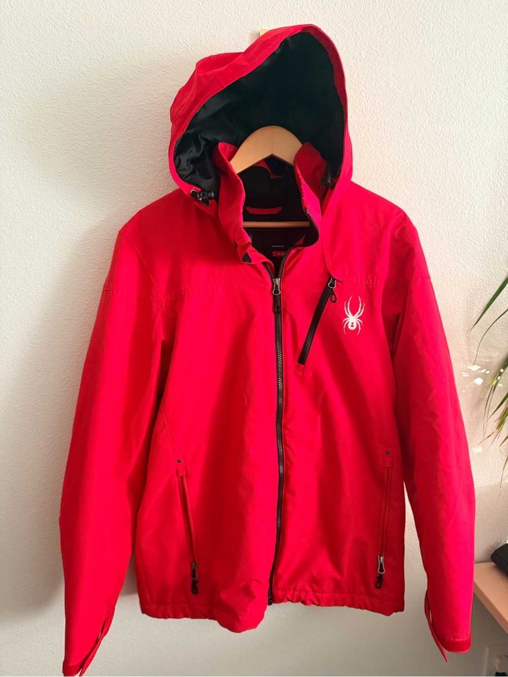 Spyder Men's Bright Red Hooded Softshell Rain Jacket